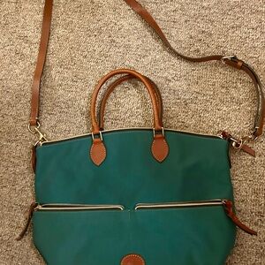 Stylish Dooney and Bourke Green and Brown Women's Bag